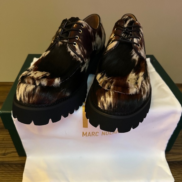 Marc Nolan Luca Horsehair Lug Derby Shoes Sz 11 - Picture 2 of 6
